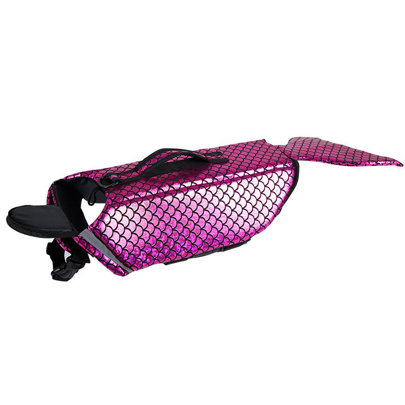 KFX-5861309 Pet Swimming Vest - Shark, Duck, & Mermaid Designs in Waterproof Nylon/Polyester