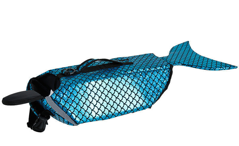 KFX-5861309 Pet Swimming Vest - Shark, Duck, & Mermaid Designs in Waterproof Nylon/Polyester
