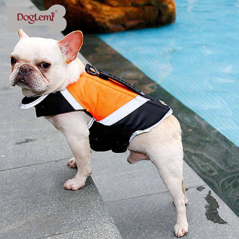 KFX-5861309 Pet Swimming Vest - Shark, Duck, & Mermaid Designs in Waterproof Nylon/Polyester