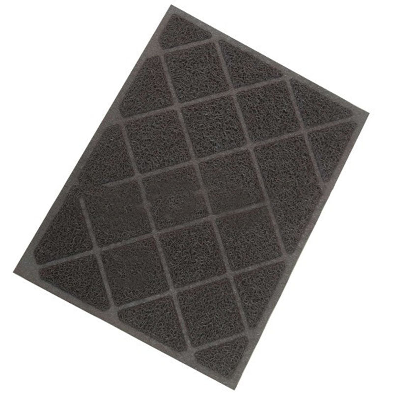 KFX-5862589 Minimalist Solid Color PVC Cat Litter Mat - Modern Rectangle Design for Easy Cleaning
