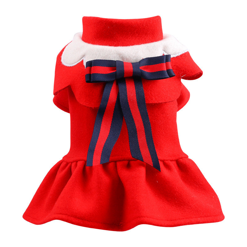 KFX-5862973 Autumn and Winter Woolen Skirt for Cats and Dogs in British Style