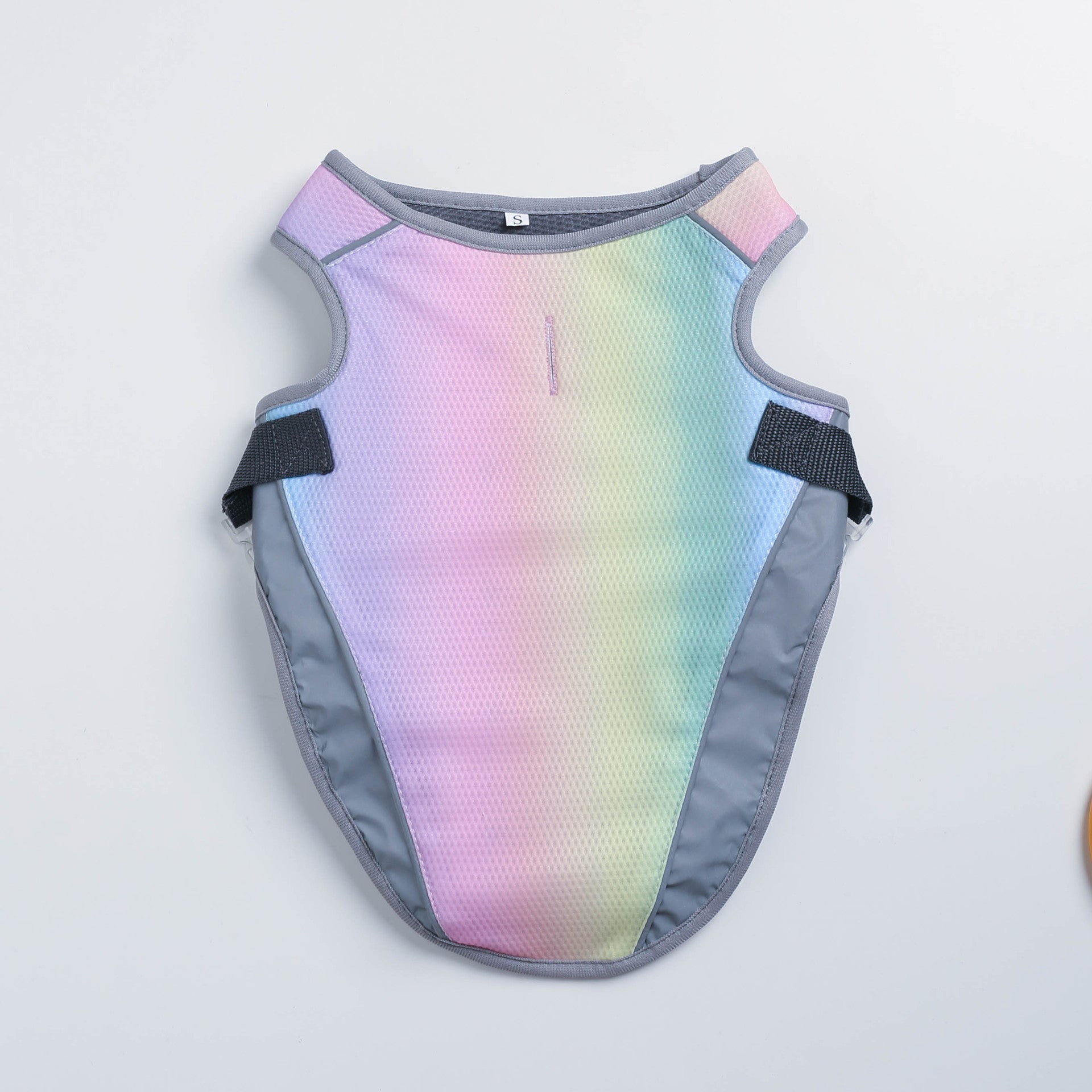 KFX-5863101 Cooling Dog Vest in Dark Blue & Rainbow - Summer Pet Apparel in Multiple Sizes