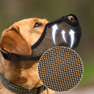KFX-5863997 Breathable Mesh Dog Muzzle to Prevent Eating, Barking, and Biting