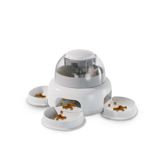 KFX-5864509 Automatic Pet Feeder with 500ML Capacity for Dog Food, Plastic Design