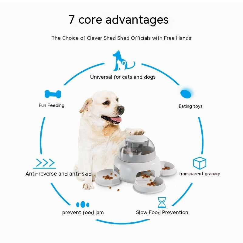 KFX-5864509 Automatic Pet Feeder with 500ML Capacity for Dog Food, Plastic Design