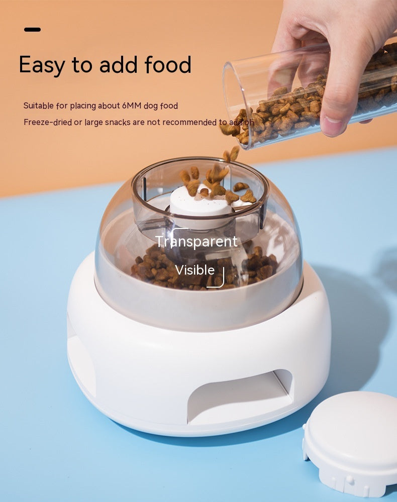 KFX-5864509 Automatic Pet Feeder with 500ML Capacity for Dog Food, Plastic Design
