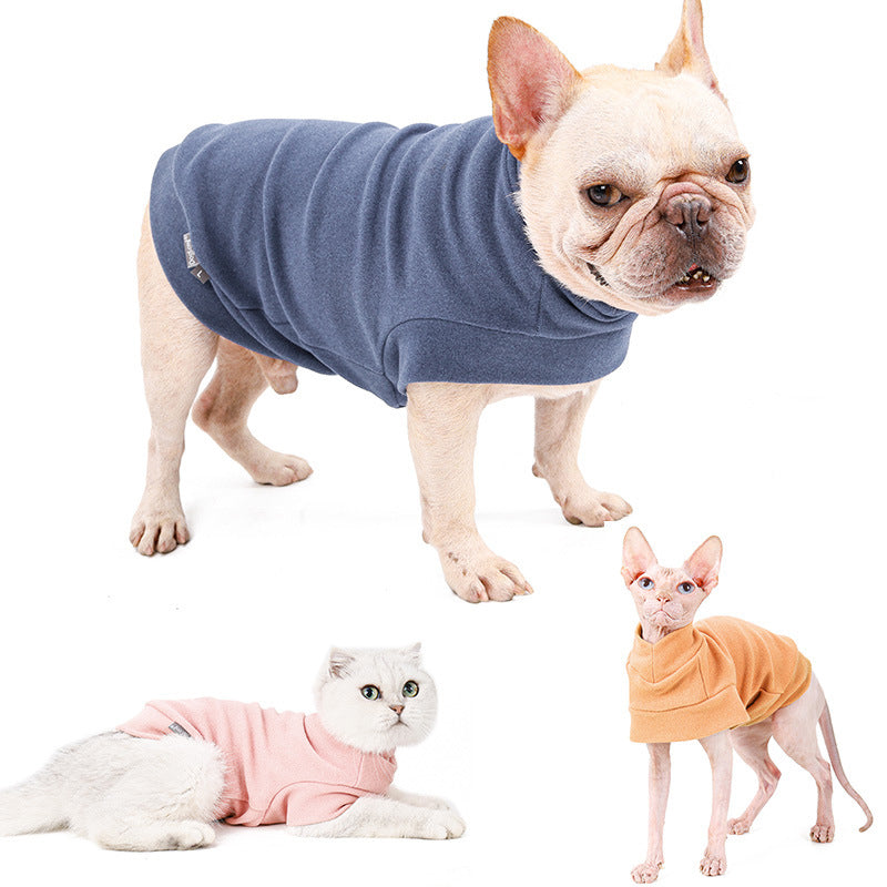 KFX-5864893 Warm Rabbit Plush Sweater for Hairless Cats - Lightweight Leisure Wear in Light Brown, Blue, Pink, Sizes S, M, L