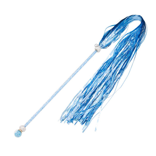 KFX-5865533 Colorful Ringing Paper Tassel Cat Teaser Toy - 26-40 cm Long Acrylic Stick
