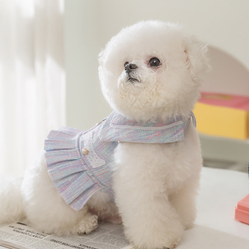 KFX-5868093 Stylish Polyester Fiber Pet Clothing for Small Dogs and Cats in Salem Purple and A & L Pink