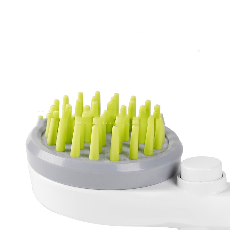 KFX-5868349 Pet Bath and Massage Brush with Shower Head for Cats and Dogs - Gray, Blue, Green