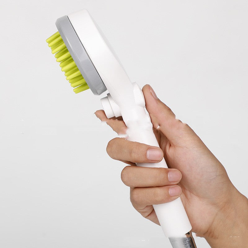 KFX-5868349 Pet Bath and Massage Brush with Shower Head for Cats and Dogs - Gray, Blue, Green