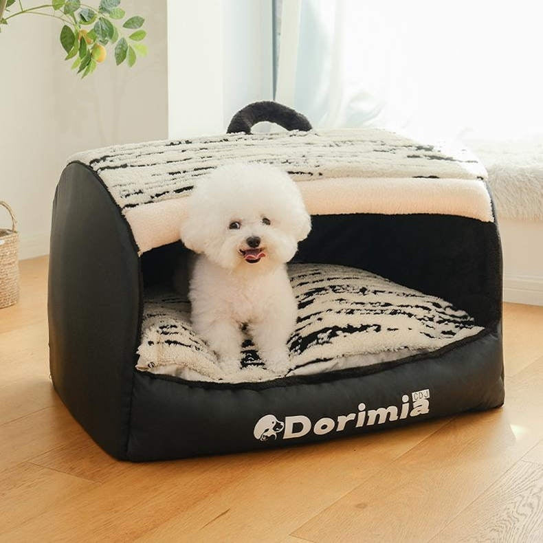 KFX-5870525 Comfortable Closed Kennel for Small to Large Pets - Warm Removable Washable Design