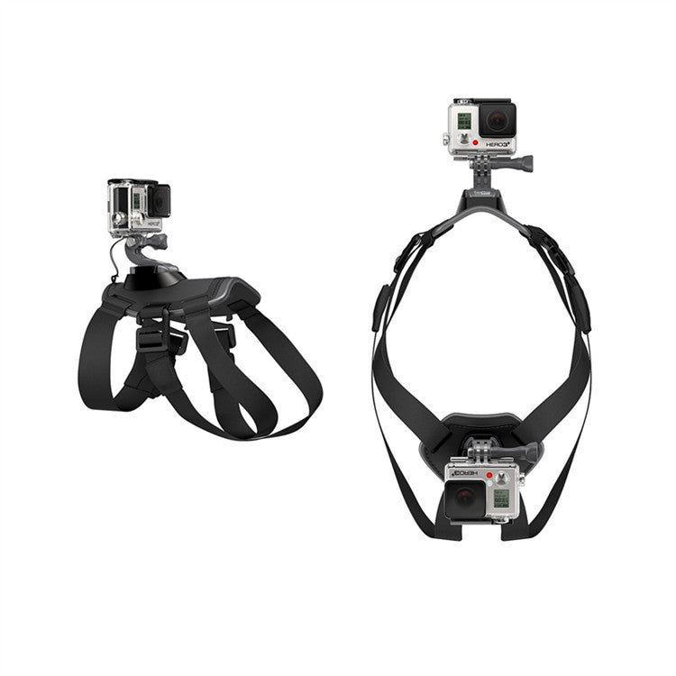 KFX-5870653 Dog Chest and Back Harness for GoPro Camera - Adjustable and Water-Washable Pet Mount
