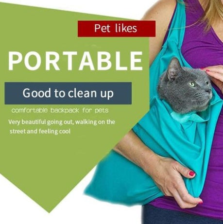 KFX-5872701 Pet Travel Sling Carrier Backpack for Cats and Small Dogs with Adjustable Neck and Breathable Design