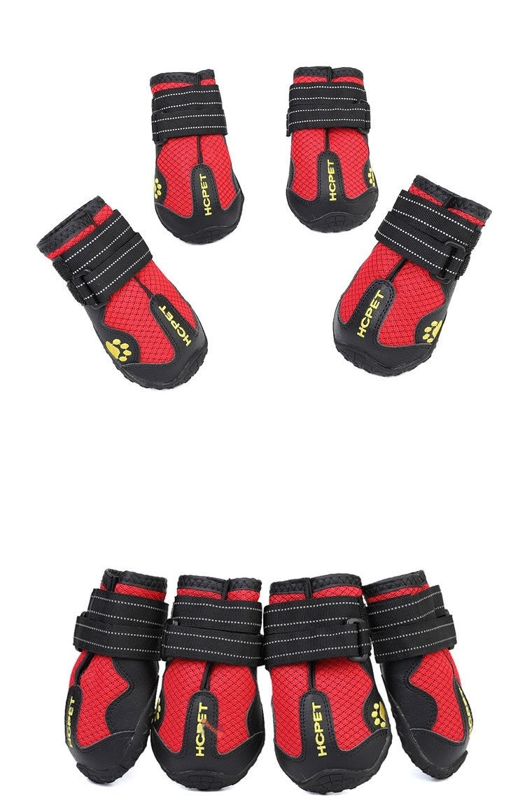 KFX-5873085 Waterproof and Breathable Dog Booties - Non-Slip, Warm, Wear-Resistant - Set of Four