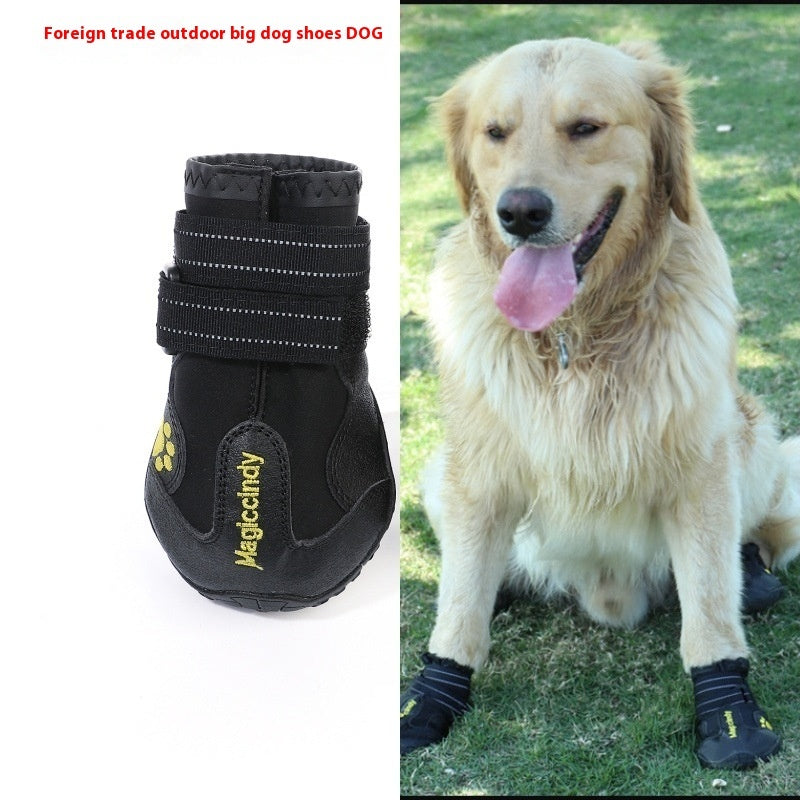 KFX-5873085 Waterproof and Breathable Dog Booties - Non-Slip, Warm, Wear-Resistant - Set of Four