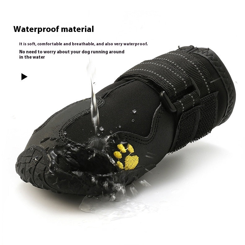 KFX-5873085 Waterproof and Breathable Dog Booties - Non-Slip, Warm, Wear-Resistant - Set of Four