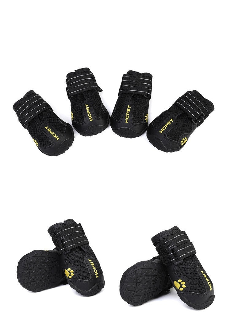 KFX-5873085 Waterproof and Breathable Dog Booties - Non-Slip, Warm, Wear-Resistant - Set of Four