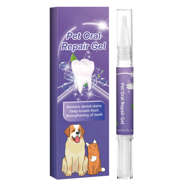 KFX-5874109 Pet Mouth Repair Gel Cleaner - 3ml x 2 Pack for Daily Oral Care