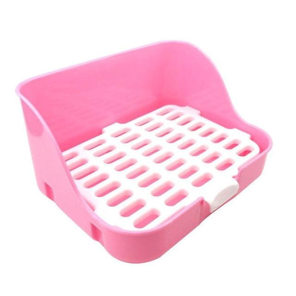 KFX-5877693 Large Rabbit Square Toilet for Pet Care - Available in Blue, Pink, and Yellow