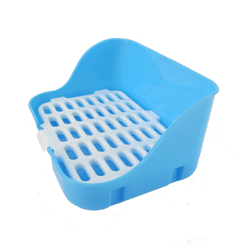 KFX-5877693 Large Rabbit Square Toilet for Pet Care - Available in Blue, Pink, and Yellow