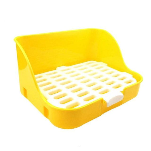 KFX-5877693 Large Rabbit Square Toilet for Pet Care - Available in Blue, Pink, and Yellow