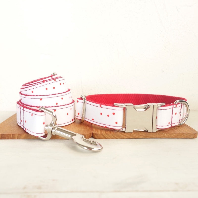 KFX-5878077 Adjustable Cat and Dog Collar with Bowknot - All Seasons, Polyester, Available in Red Ink
