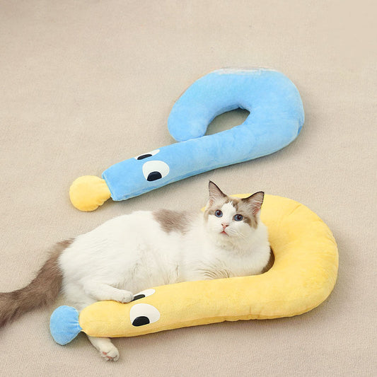 KFX-5881661 Universal Pet Neck Pillow - Cozy Question Mark Cushion for Dogs and Cats, All-Season Comfort, Available in Two Sizes
