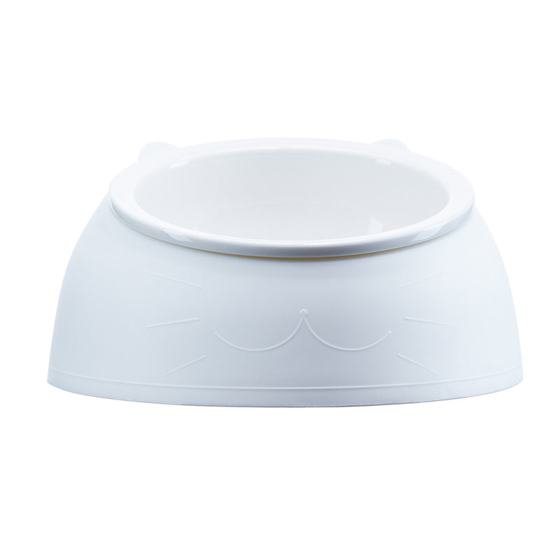 KFX-5882173 Tilting Anti-overturning Ceramic Pet Bowl for Cats and Small Dogs - 250ml Capacity, Multiple Colors Available