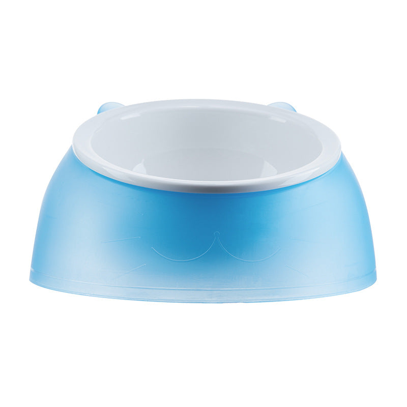 KFX-5882173 Tilting Anti-overturning Ceramic Pet Bowl for Cats and Small Dogs - 250ml Capacity, Multiple Colors Available