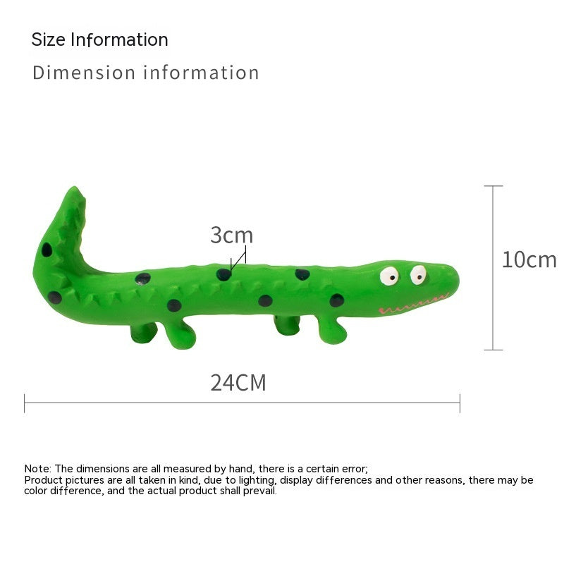 KFX-5882813 Durable Latex Lizard Dog Toy for Molar Health - Pink and Green