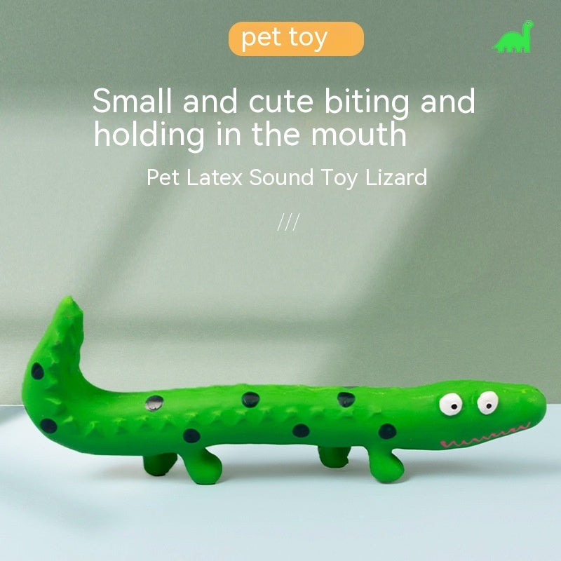 KFX-5882813 Durable Latex Lizard Dog Toy for Molar Health - Pink and Green
