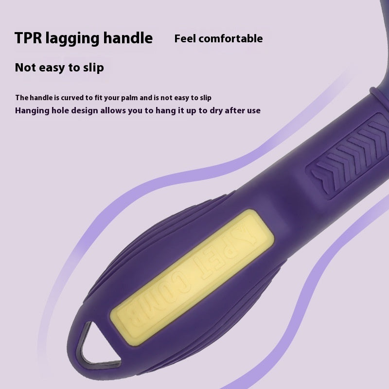 KFX-5883581 Multi-functional Dog and Cat Knot Untangling Comb for Effective Hair Cleaning with Metal and Plastic Design