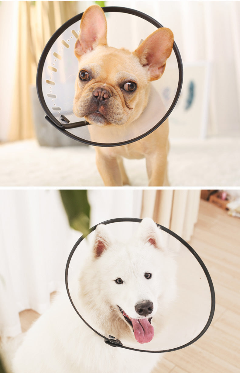 KFX-5883965 Pet Hood Anti-Bite and Licking Collar for Small to Large Dogs and Cats - Adjustable Non-Woven Fabric Design