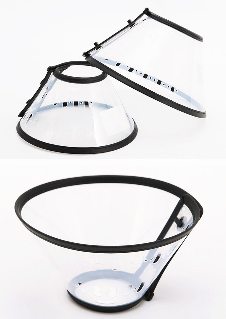 KFX-5883965 Pet Hood Anti-Bite and Licking Collar for Small to Large Dogs and Cats - Adjustable Non-Woven Fabric Design