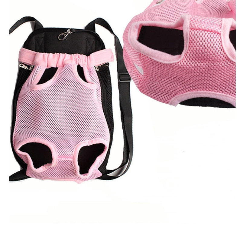 KFX-5884221 Portable Dog Backpack with Sandwich Mesh Material in Multiple Sizes: S, M, L, XL