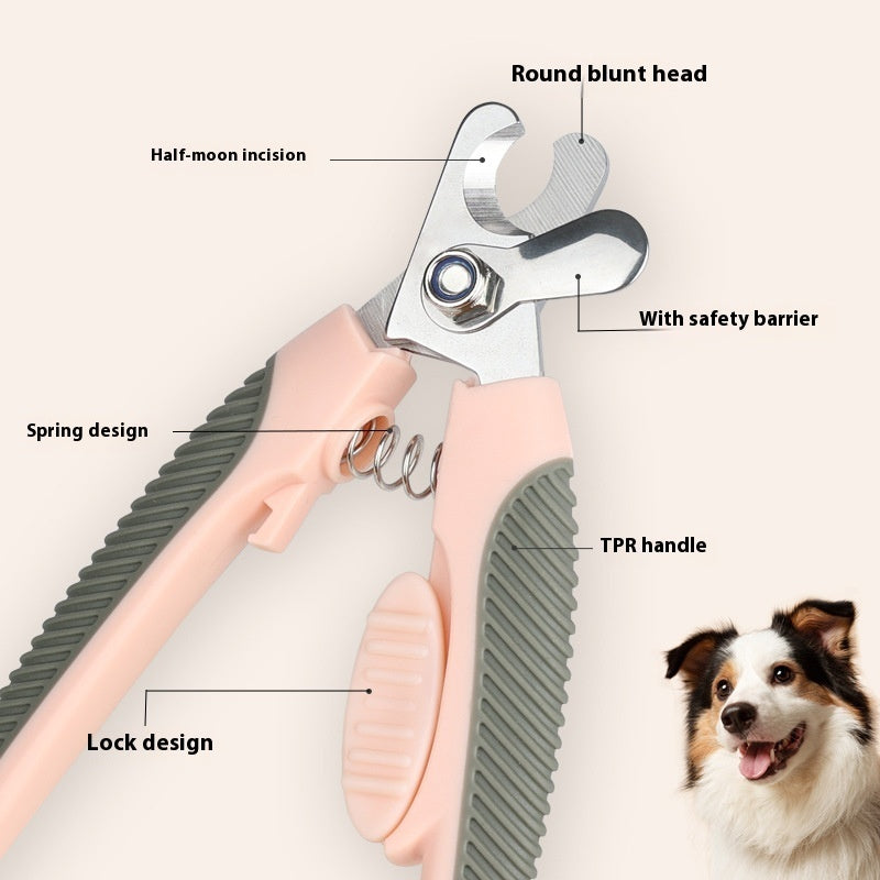 KFX-5885757 Plus Size Pet Nail Clippers for Dogs and Cats in Sweet Peach Pink, Olive Green, and Haze Blue