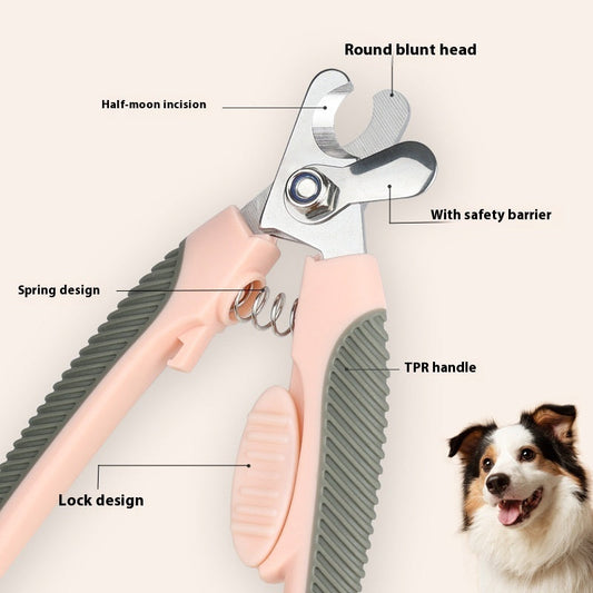 KFX-5885757 Plus Size Pet Nail Clippers for Dogs and Cats in Sweet Peach Pink, Olive Green, and Haze Blue