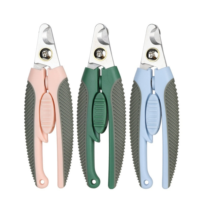 KFX-5885757 Plus Size Pet Nail Clippers for Dogs and Cats in Sweet Peach Pink, Olive Green, and Haze Blue