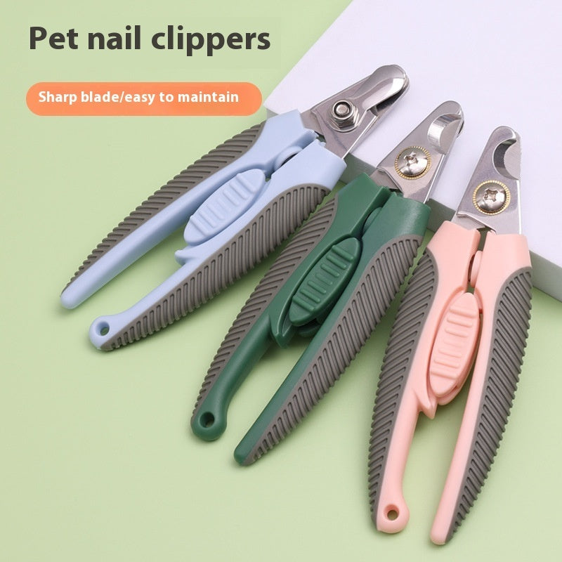 KFX-5885757 Plus Size Pet Nail Clippers for Dogs and Cats in Sweet Peach Pink, Olive Green, and Haze Blue