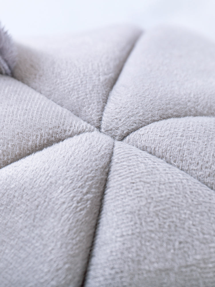 KFX-5887805 Cozy Enclosed Cat Bed Nest in Arctic Velvet and Plush Material for Warm Sleeping