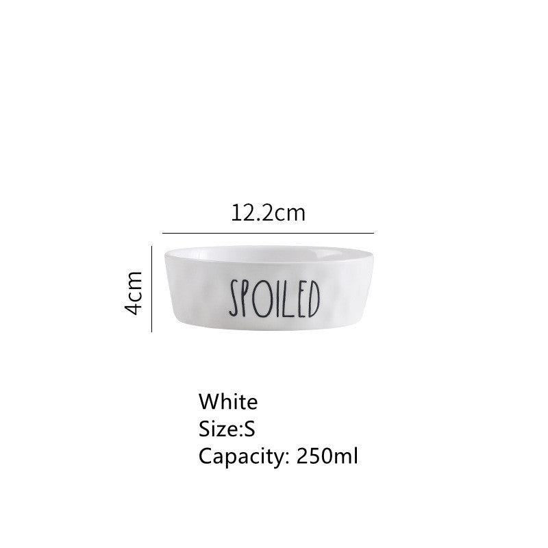 KFX-5887933 Contrasting Color Ceramic Pet Bowl - Available in Small, Medium, and Large Sizes