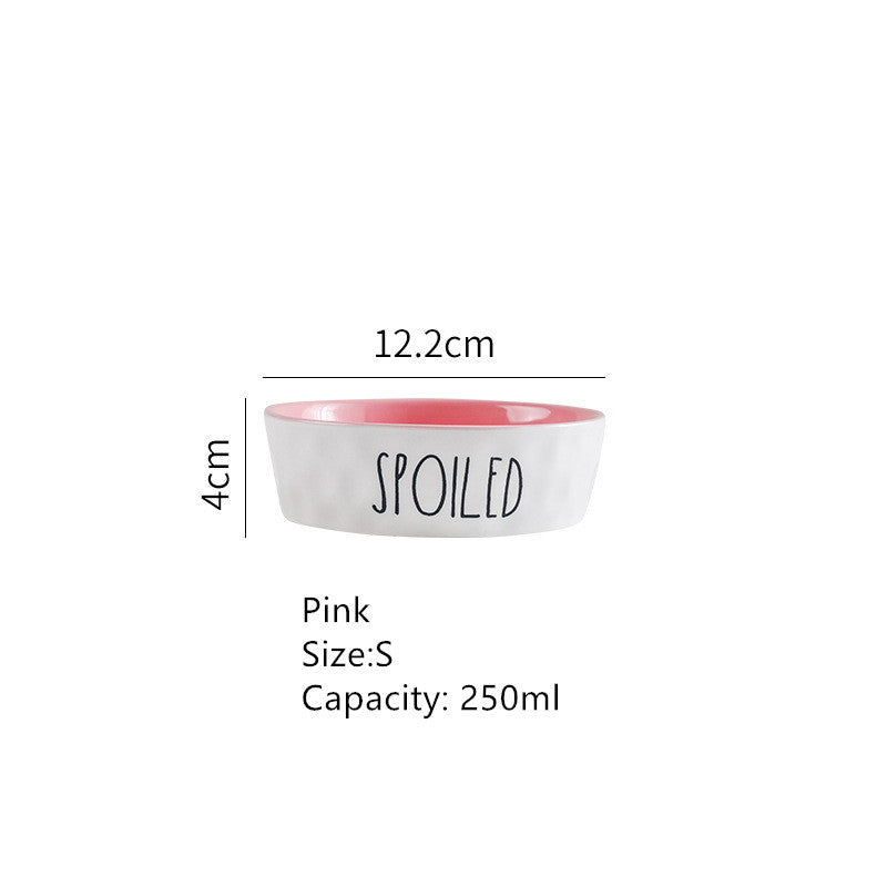 KFX-5887933 Contrasting Color Ceramic Pet Bowl - Available in Small, Medium, and Large Sizes