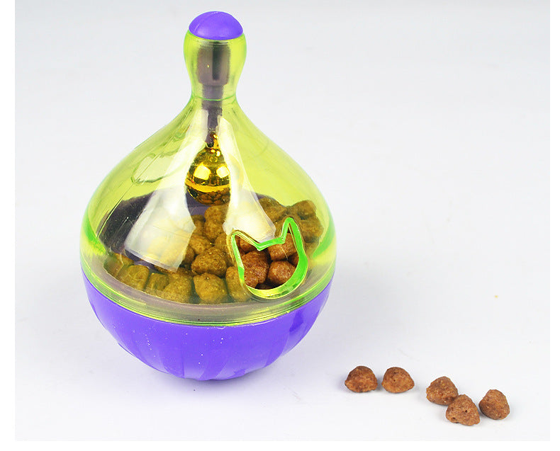 KFX-5888573 Pet Tumbler Toy for Dogs and Cats - Interactive Food Feeder with Bells, Non-Toxic and Sturdy Design