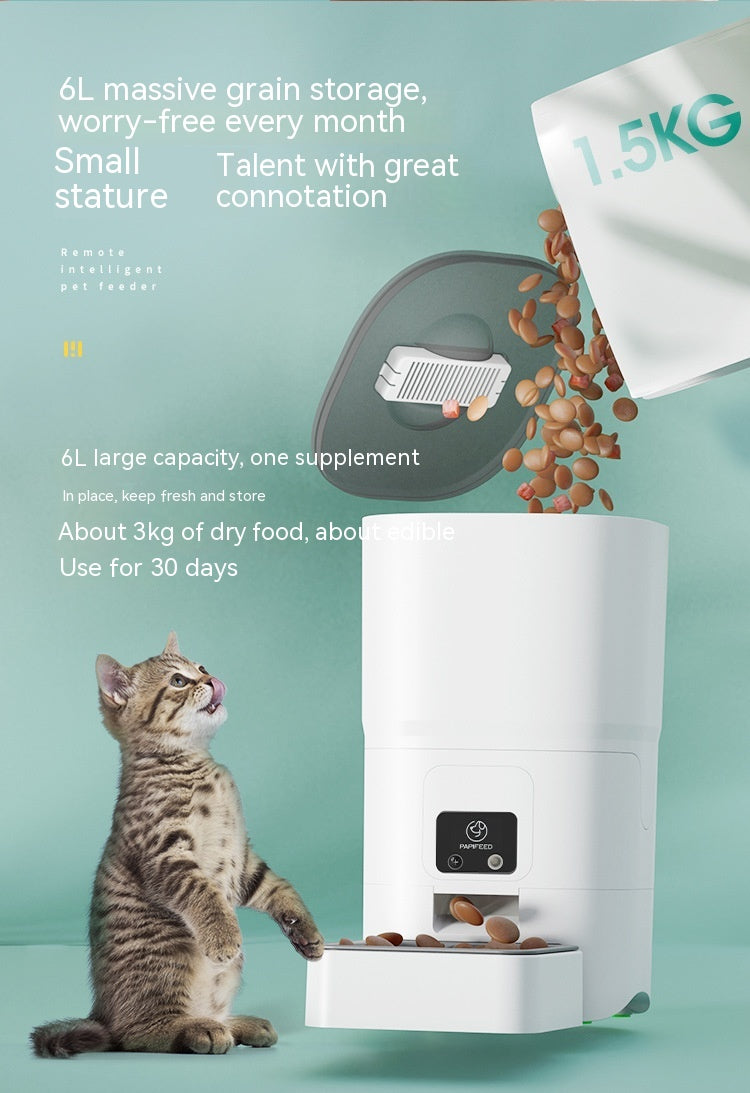 KFX-5891517 Automatic 6L Intelligent Pet Feeder with App Control and Adjustable Camera