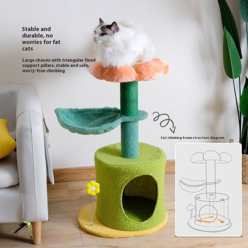 KFX-5892797 Sisal Flower Cat Climbing Frame for Active Play and Exploration