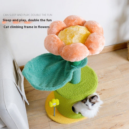 KFX-5892797 Sisal Flower Cat Climbing Frame for Active Play and Exploration