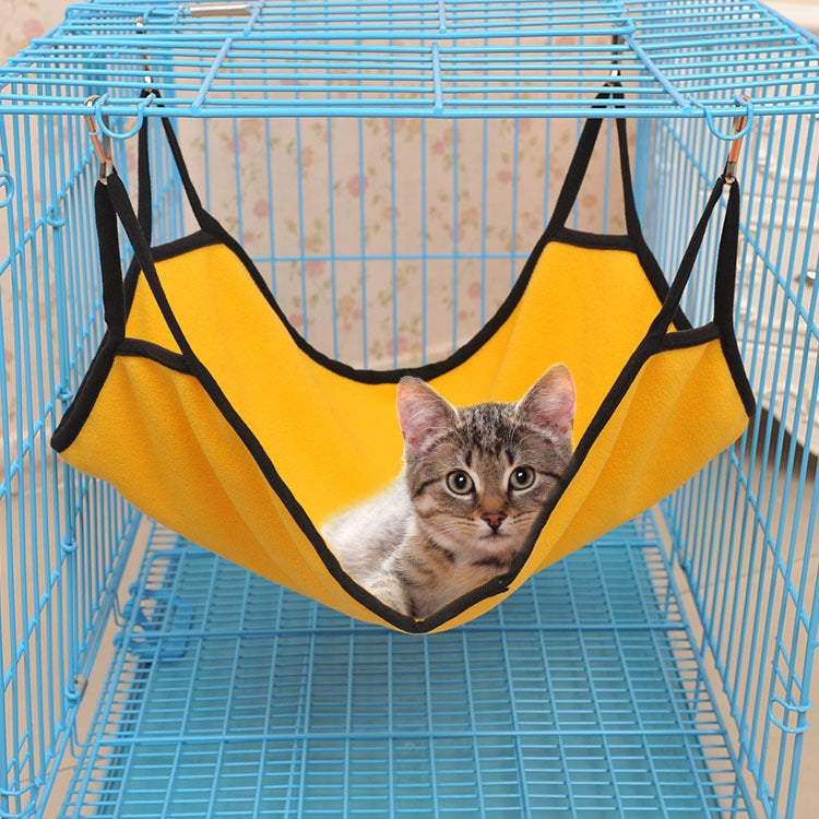 KFX-5895101 Double-Sided Polar Fleece Cat Hammock - Hanging Cat Litter Swing in Various Colors