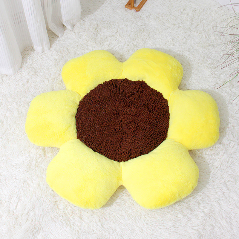 KFX-5895357 Cozy Round Plush Cat Nest for All Seasons, Winter Warm Design, 85x9cm Filler: PP Cotton/Sponge