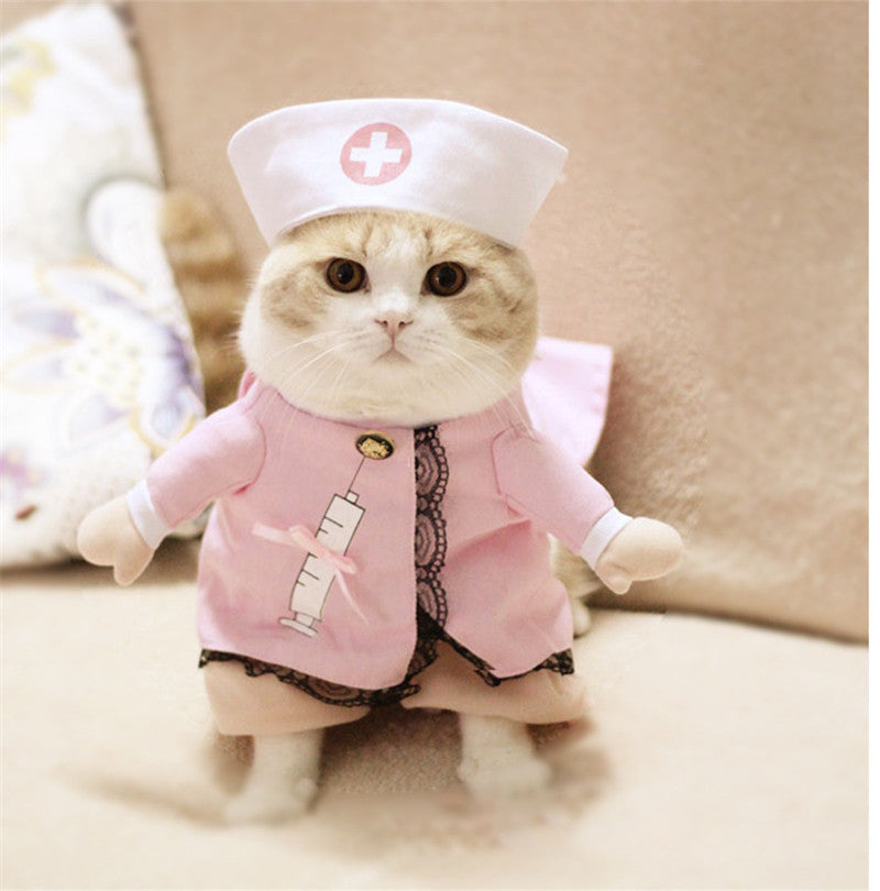 KFX-5907389 Pet Police Transforming Upright Costume for Humor and Fun